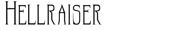 Hellraiser font preview